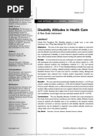 Disability Attitudes in Health Care: A New Scale Instrument