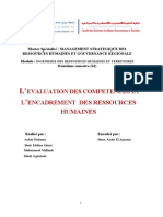 L'evaluation Des Competences Et L'encadrement Des Ressources Humaines