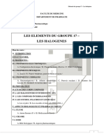 Les Elements Du Groupe 17 2019. 2020 Cours de Chimie Minerale DR Daoud 2eme Annee Pharmacie