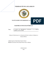 El Bono de Desarrollo Humano y La Oferta Laboral en Ecuador