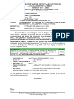 Informe #001 - Conformidad de Servicio Mantenimiento Del Tractor