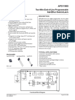 Two-Wire End-of-Line Programmable Hall-Effect Switch/Latch: Description Features and Benefits