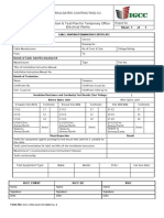 Inspection & Test Plan For Temporary Office Electrical Works