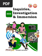 Inquiries, Investigation & Immersion