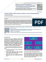 A Study On Effect of Naturopathy in Diabetes Contr