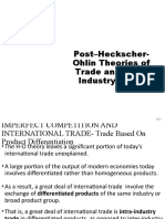 Post-Heckscher-Ohlin Theories of Trade and Intra - Industry Trade