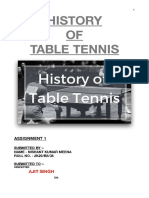 History of Table Tennis