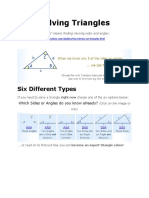 Solving Triangles: Six Different Types