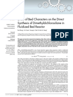 2015 Effect of Bed Characters On The Direct Synthesis of Dimethyldichlorosilane in Fluidized Bed Reactor