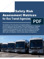 Sample Safety Risk Assessment Matrices Bus Transit Agencies