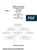 Al-Bayan University Pharmacy College 3 Stage Pharmacy: 5 Drugs Acting On ANS DR - Khulood Saadoon