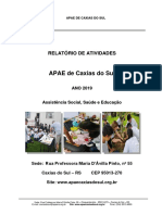 Relatorio de Atividades 2019 Apae