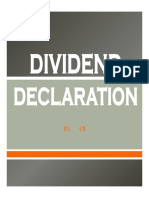 Dividend Declaration