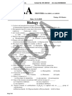 Biology: Frontier Grand Test Date: 11.11.2020