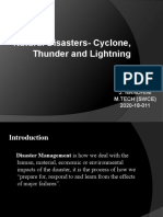 Natural Disasters-Cyclone, Thunder and Lightning: J. Nandhini M.Tech (Swce) 2020-18-011