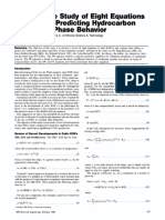 Comparative Study of Eight Equations of State For Predicting Hydrocarbon Volumetric Phase Behavior