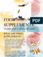 Food Supplements: Elisha Gay C. Hidalgo, RND