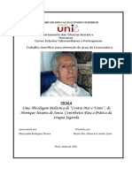 Uma Abordagem Didactica de Contra Mar e Vento de Henrique Teixeira de Sousa. Contributo para A Pratica Da