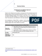 Technical Notice: Distribution in Specie of The Issued Shares of Wharf REIC