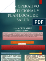 Plan Operativo Institucional y Plan Local de Salud