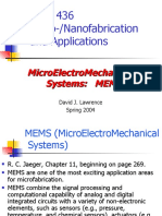 Isat 436 Micro-/Nanofabrication and Applications: Microelectromechanical Systems: Mems