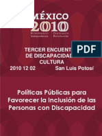 Politicas Publicas para Personas Con Discapacidad