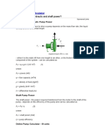 Pump Power Calculator