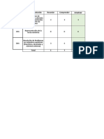 Tabla de Especificaciones