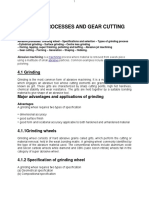 Unit Iv Abrasive Processes and Gear Cutting: 4.1 Grinding