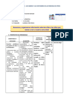 DIA 3 SESION DE APRENDIZAJE Buscamos y Organizamos Información Sobre Las Niñas y Los Niños Que Vienen A Vivir A Nuestra Comunidad