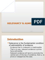 Relevancy & Admissibility