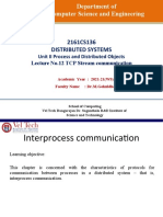 2161CS136 Distributed Systems: Unit II Process and Distributed Objects Lecture No.12 TCP Stream Communication