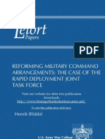 Reforming Military Command Arrangements: The Case of The Rapid Deployment Joint Task Force