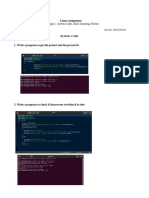 Linux Assgnment (System Calls, Shell Scripting, Filter)