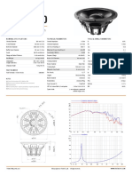 12" - 1000 W - 95 DB - 8 Ohm: Nominal Specifications Technical Parameters Thiele & Small Parameters