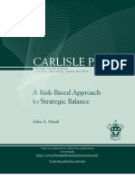 A Risk-Based Approach To Strategic Balance