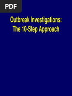 Outbreak Investigations: The 10-Step Approach