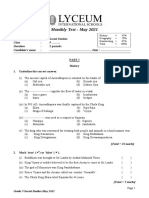 Monthly Test - May 2021: Subject: Class: Duration: Candidate's Name