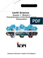 EarthScience12 Q1 Mod1 Characteristics of The Earth Subsystems Ver3