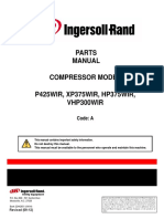 Parts Manual Compressor Model P425WIR, XP375WIR, HP375WIR, VHP300WIR