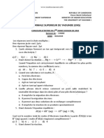 Chimie Biologie Yaounde 2004