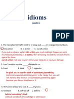 Idioms: Practice