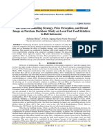 The Effect of Bundling Strategy, Price Perception, and Brand Image On Purchase Decisions (Study On Local Fast Food Retailers in Bali Indonesia)