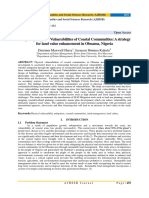 Mitigating Physical Vulnerabilities of Coastal Communities: A Strategy For Land Value Enhancement in Obuama, Nigeria