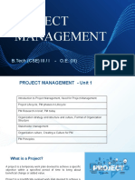 Project Management: B.Tech (Cse) Iii / I - O.E. (Iii)