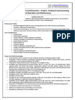 Engineering of Electrical and Electronics - Project, Testing & Commissioning and Operation and Maintenance