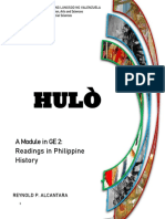 A Module in GE 2:: Readings in Philippine History