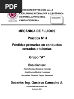 Informe 4 Mecánica de Fluidos