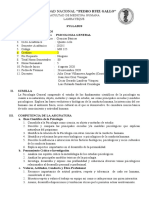 Syllabus Psicologia General 2020 I Agosto