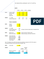 Estimating The Weighted Average Cost of Capital: Comparable Companies